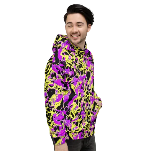 Blacklight Swirl on a Hoodie