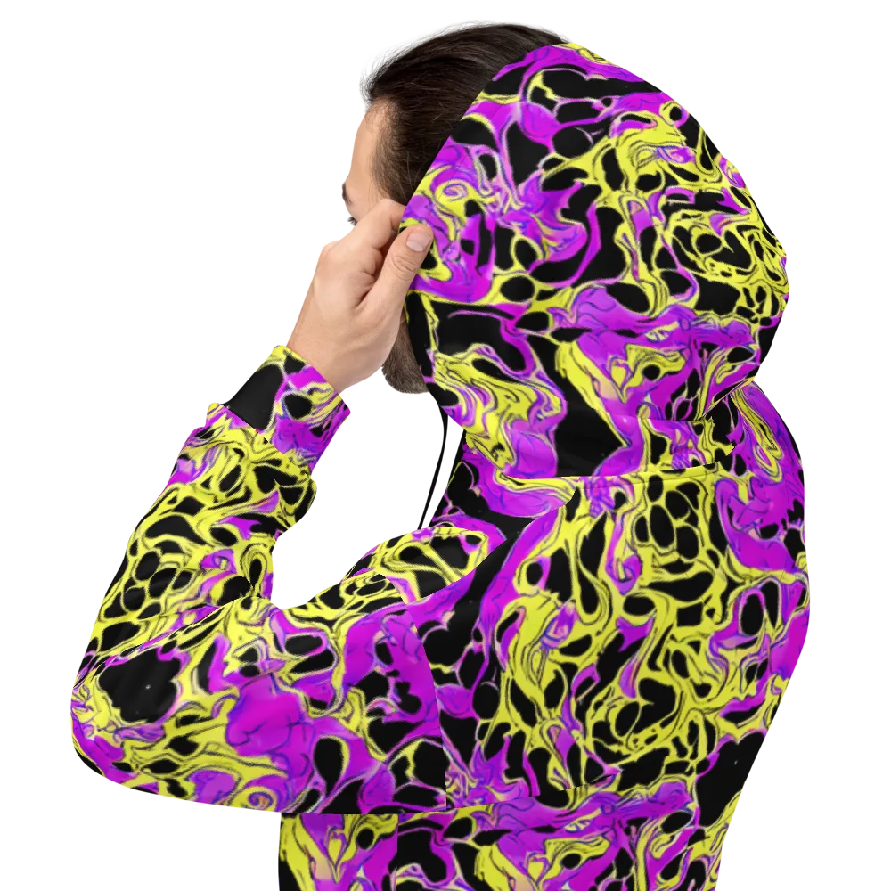 Blacklight Swirl on Hoodie — Back
