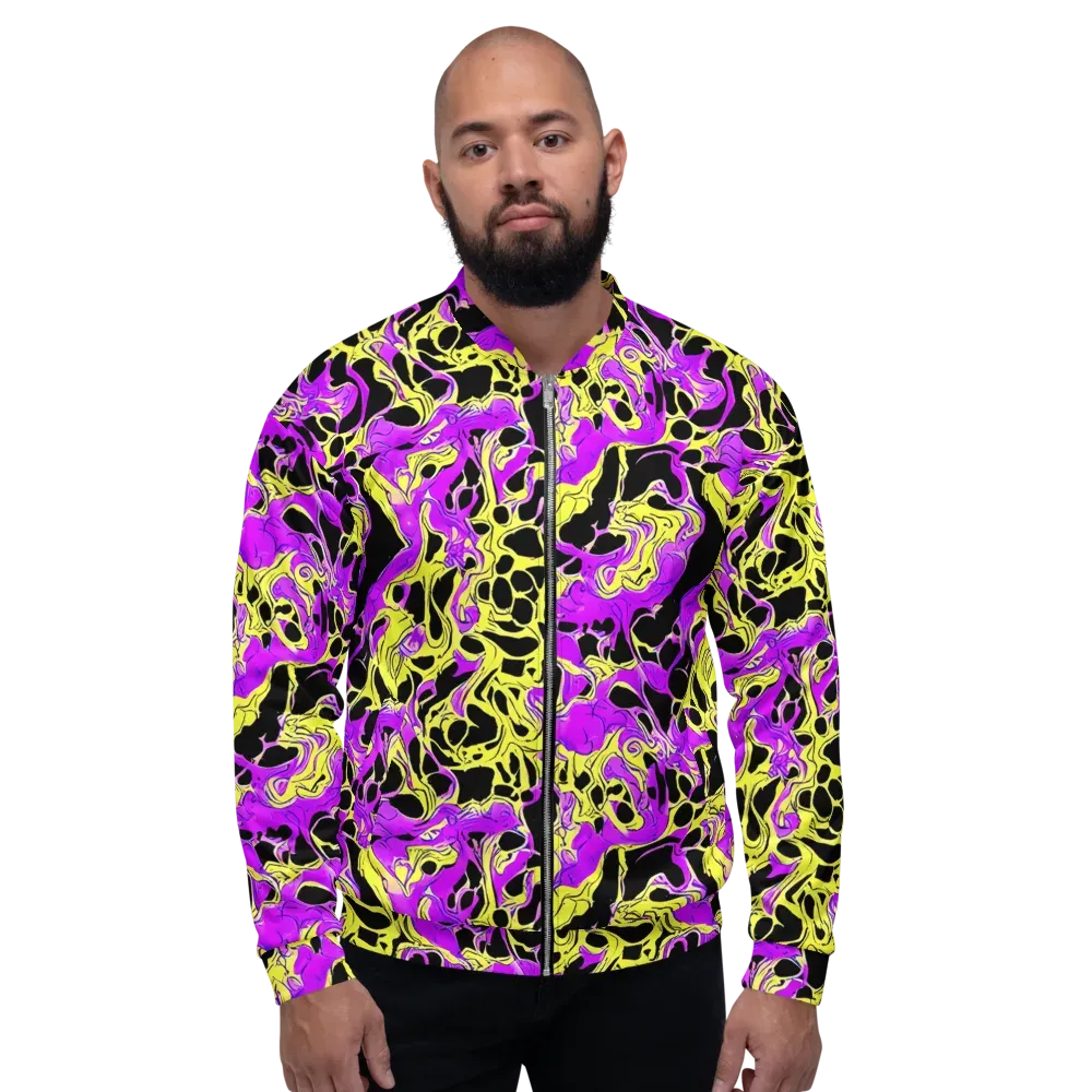 Blacklight Swirl on Bomber Jacket — Front