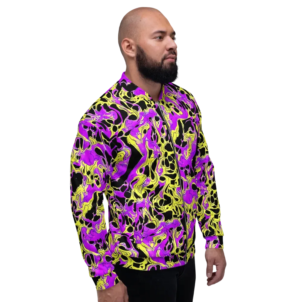 Blacklight Swirl on Bomber Jacket — Right