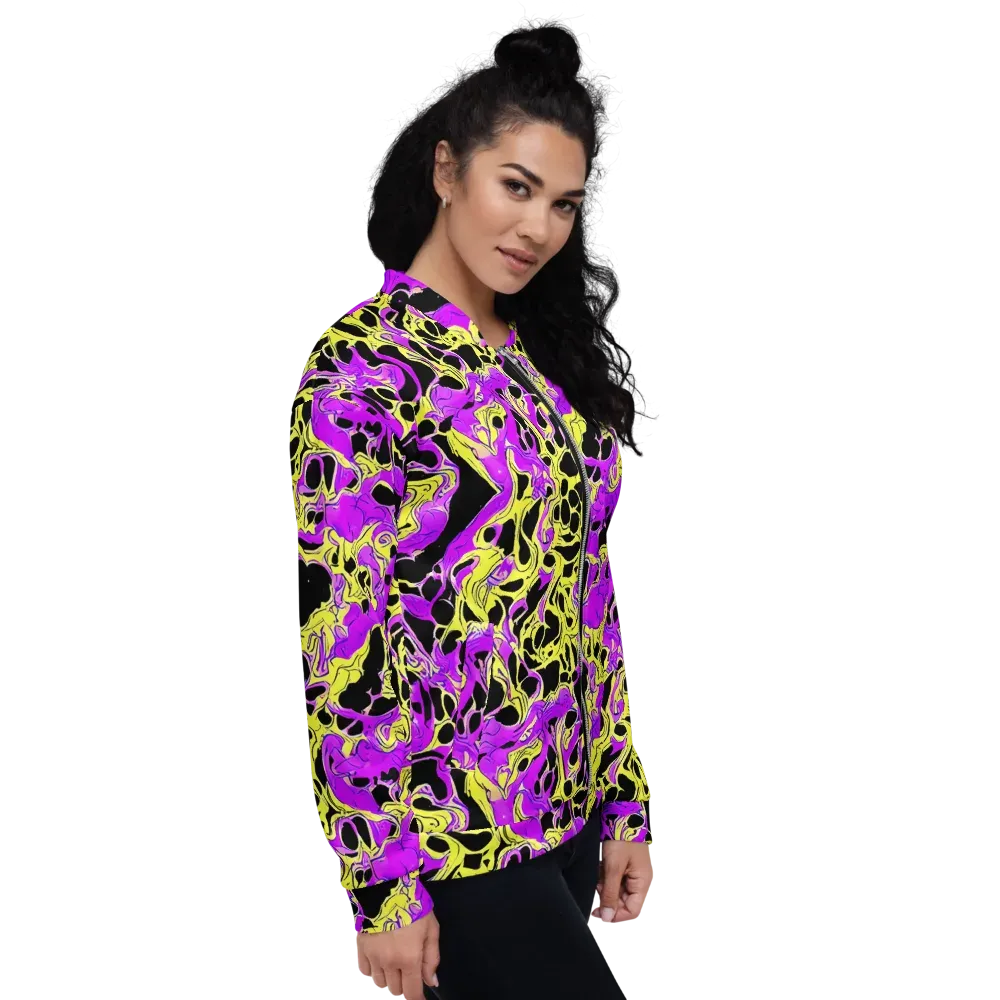 Blacklight Swirl on Bomber Jacket — Right