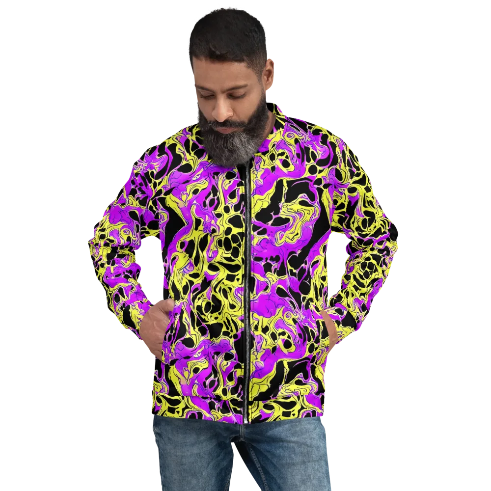Blacklight Swirl on Bomber Jacket — Front