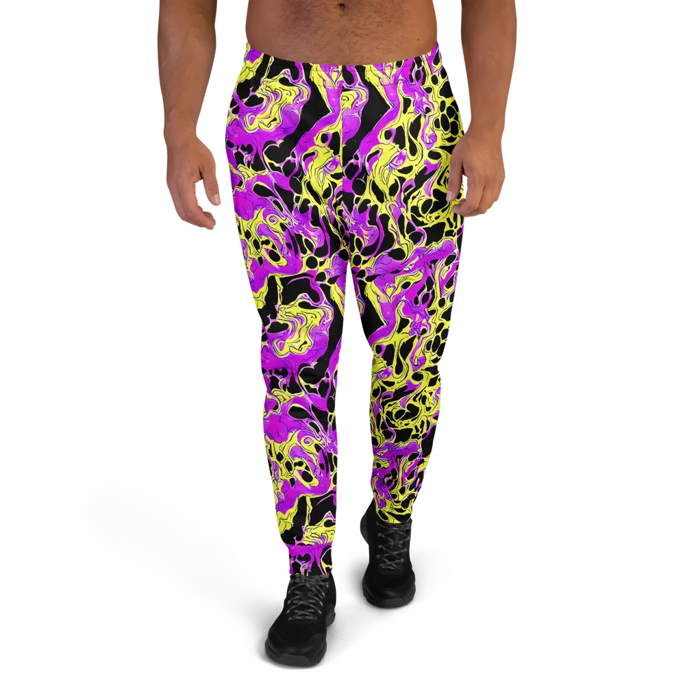 Blacklight Swirl on Men's Joggers — Front