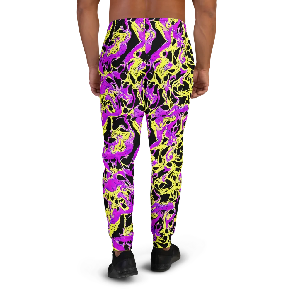 Blacklight Swirl on Men's Joggers — Back
