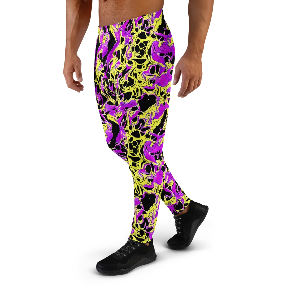 Blacklight Swirl on Men's Joggers — Left