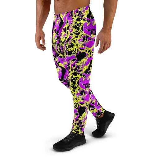 Blacklight Swirl on a Men's Joggers