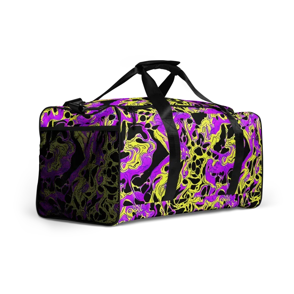 Blacklight Swirl on Duffle Bag — Right Front