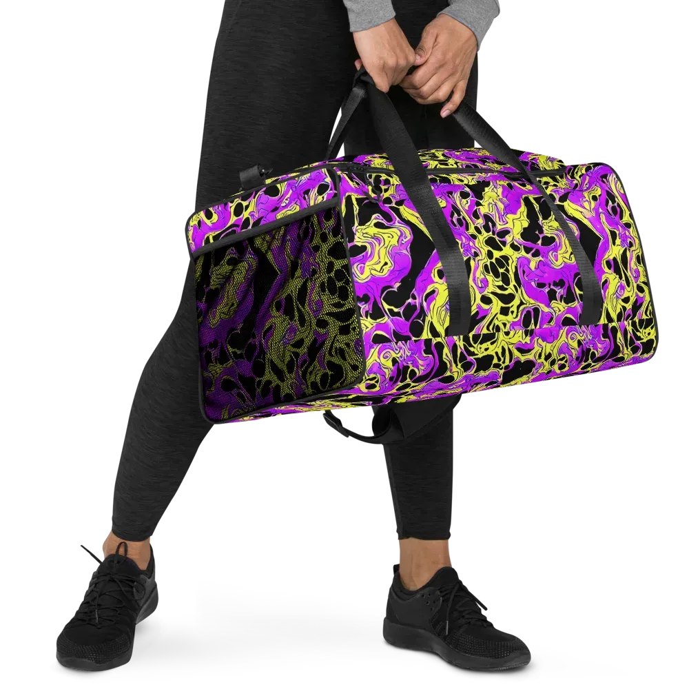 Blacklight Swirl on Duffle Bag — Right Front