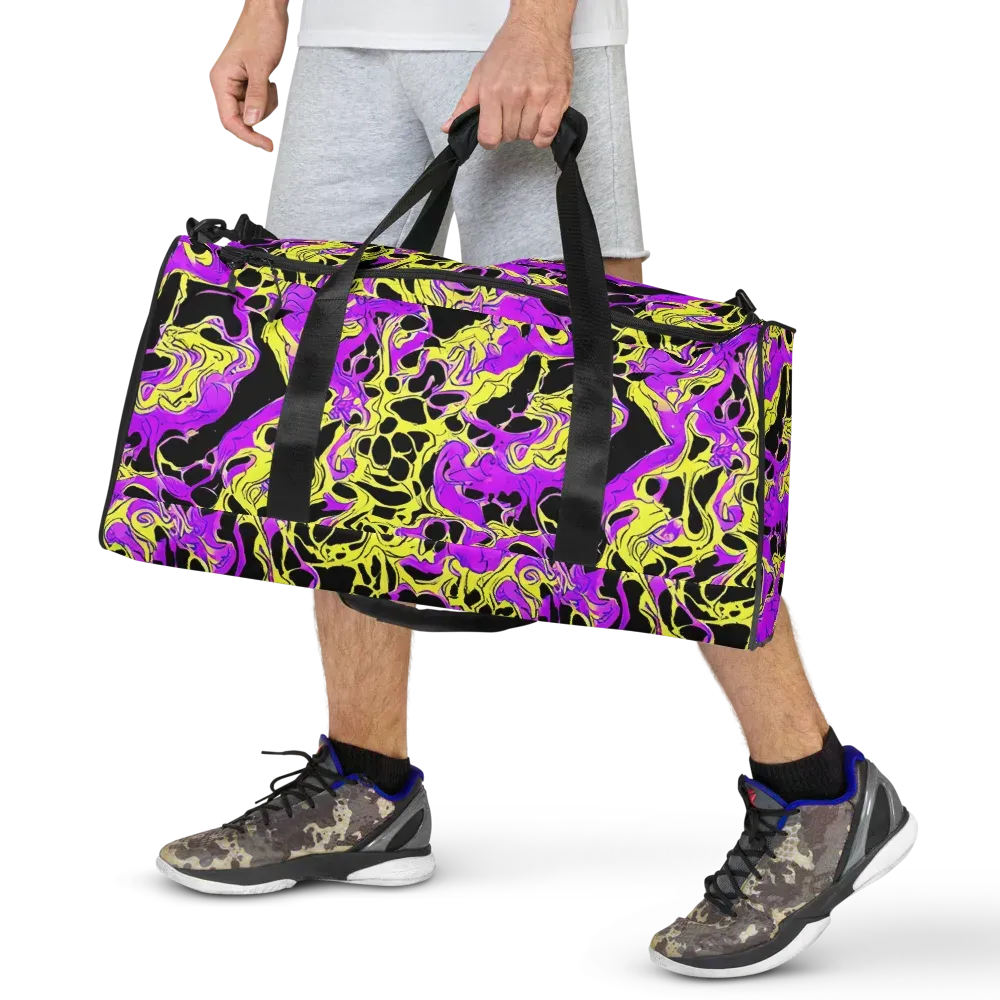 Blacklight Swirl on Duffle Bag — Front