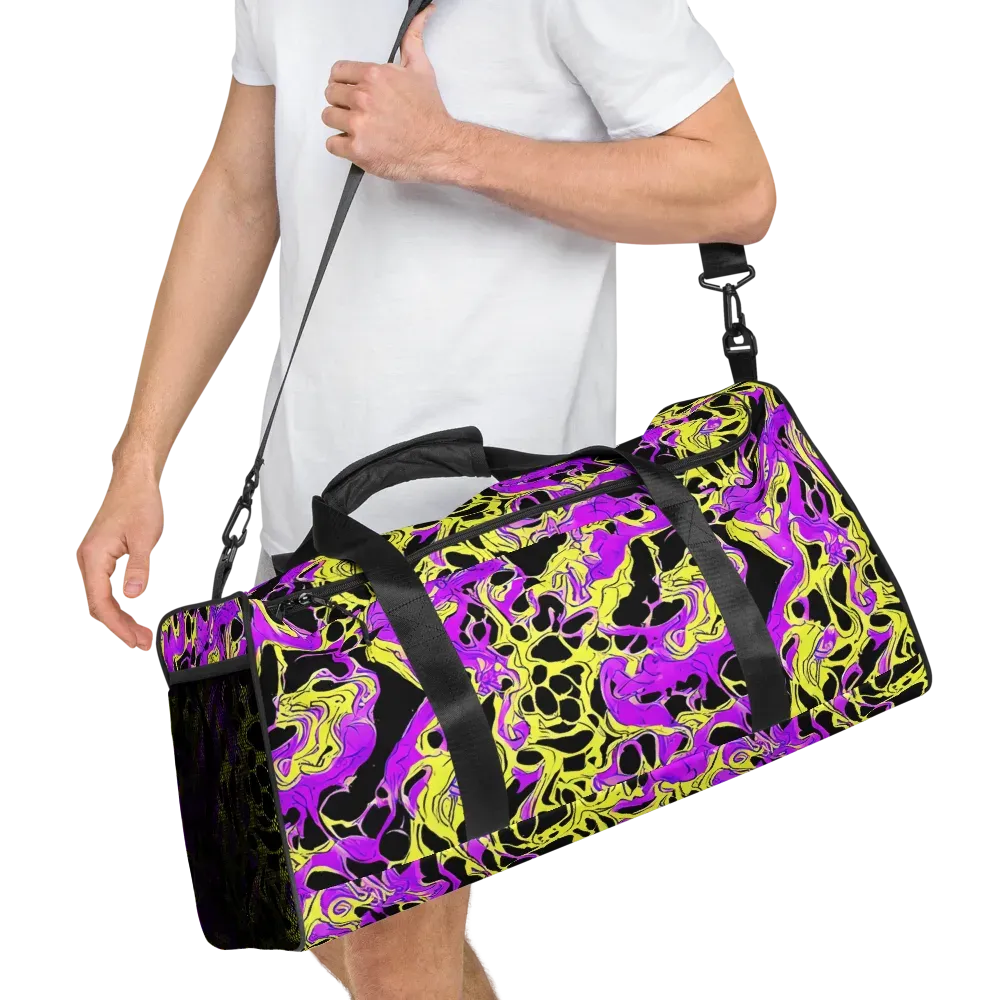 Blacklight Swirl on Duffle Bag — Right Front