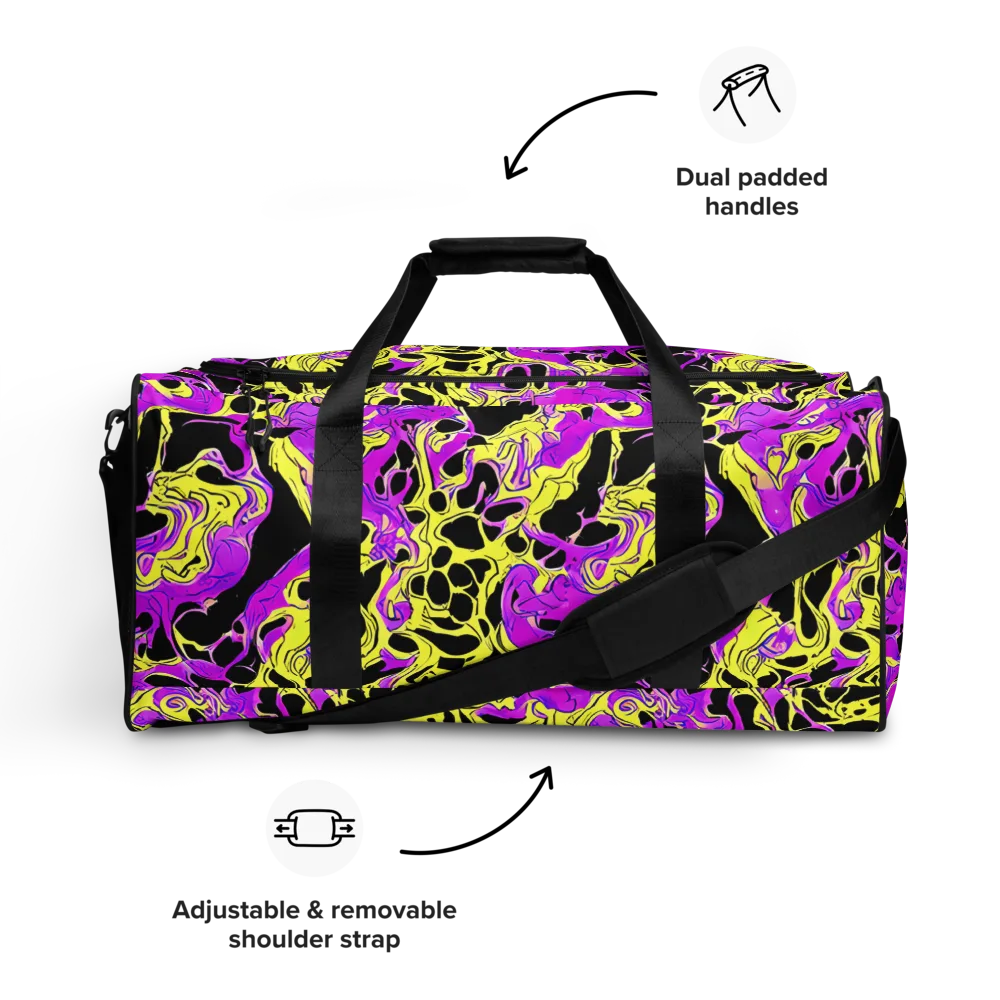 Blacklight Swirl on Duffle Bag — Front