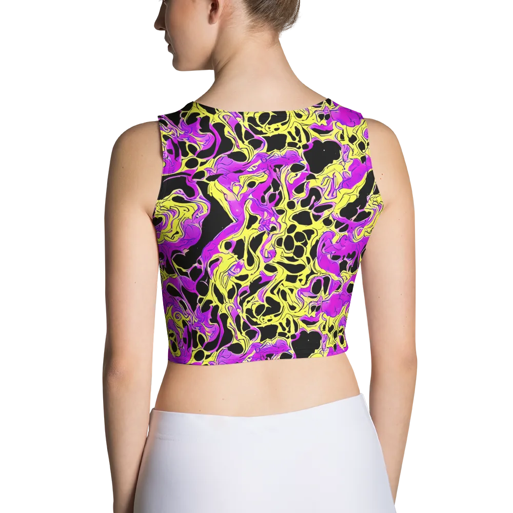 Blacklight Swirl on Crop Top — Back
