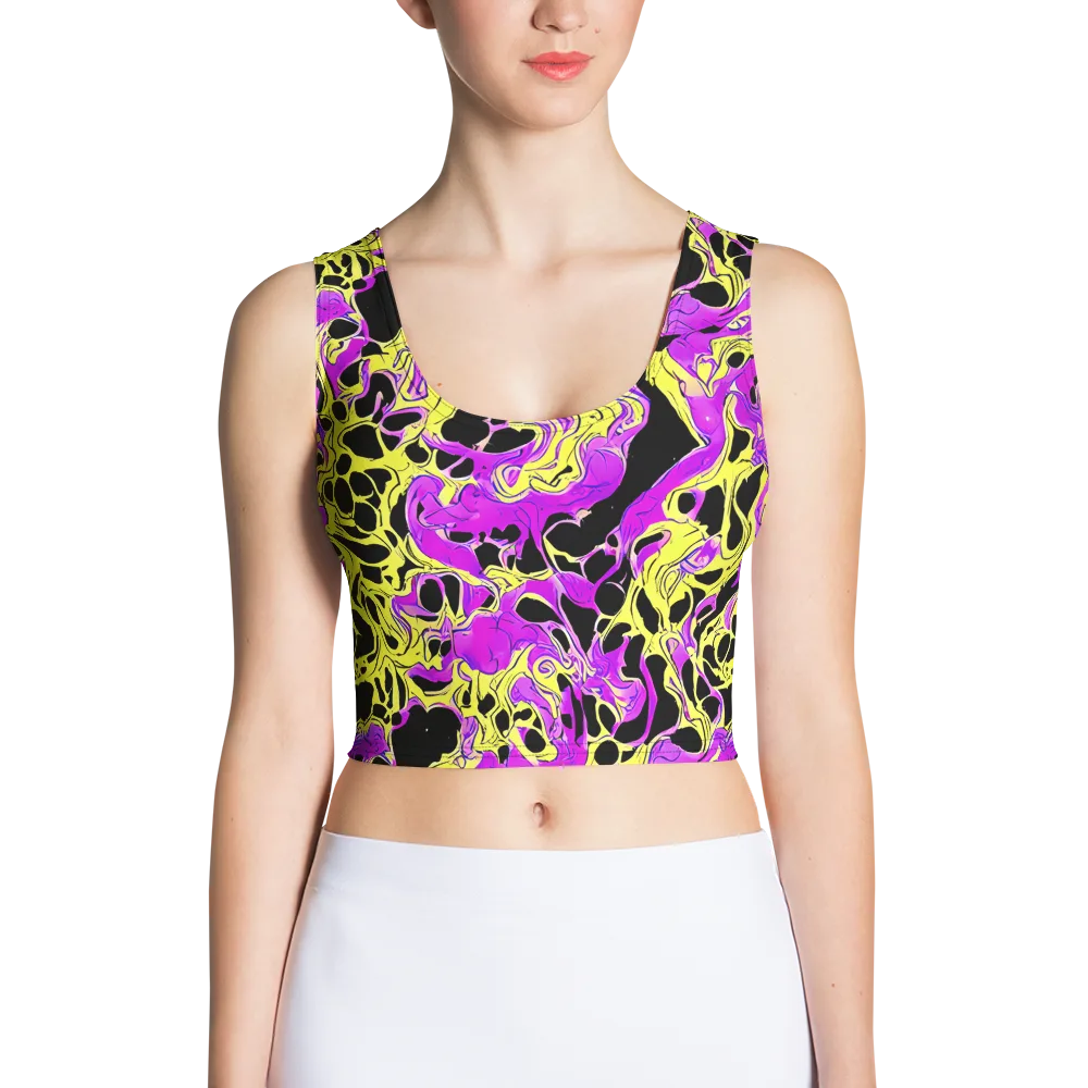 Blacklight Swirl on Crop Top — Front