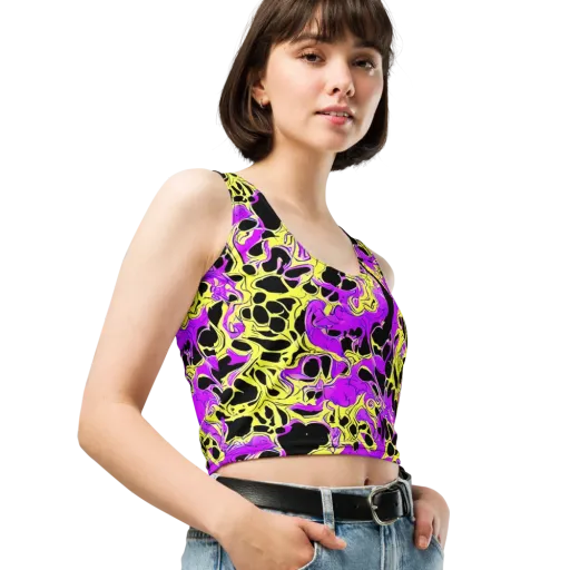 Blacklight Swirl on a Crop Top