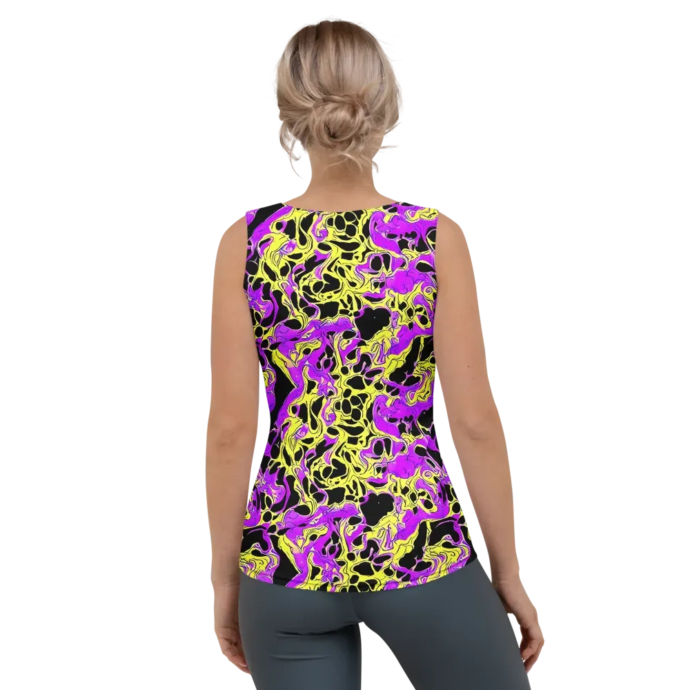 Blacklight Swirl on Women's Tank Top — Back