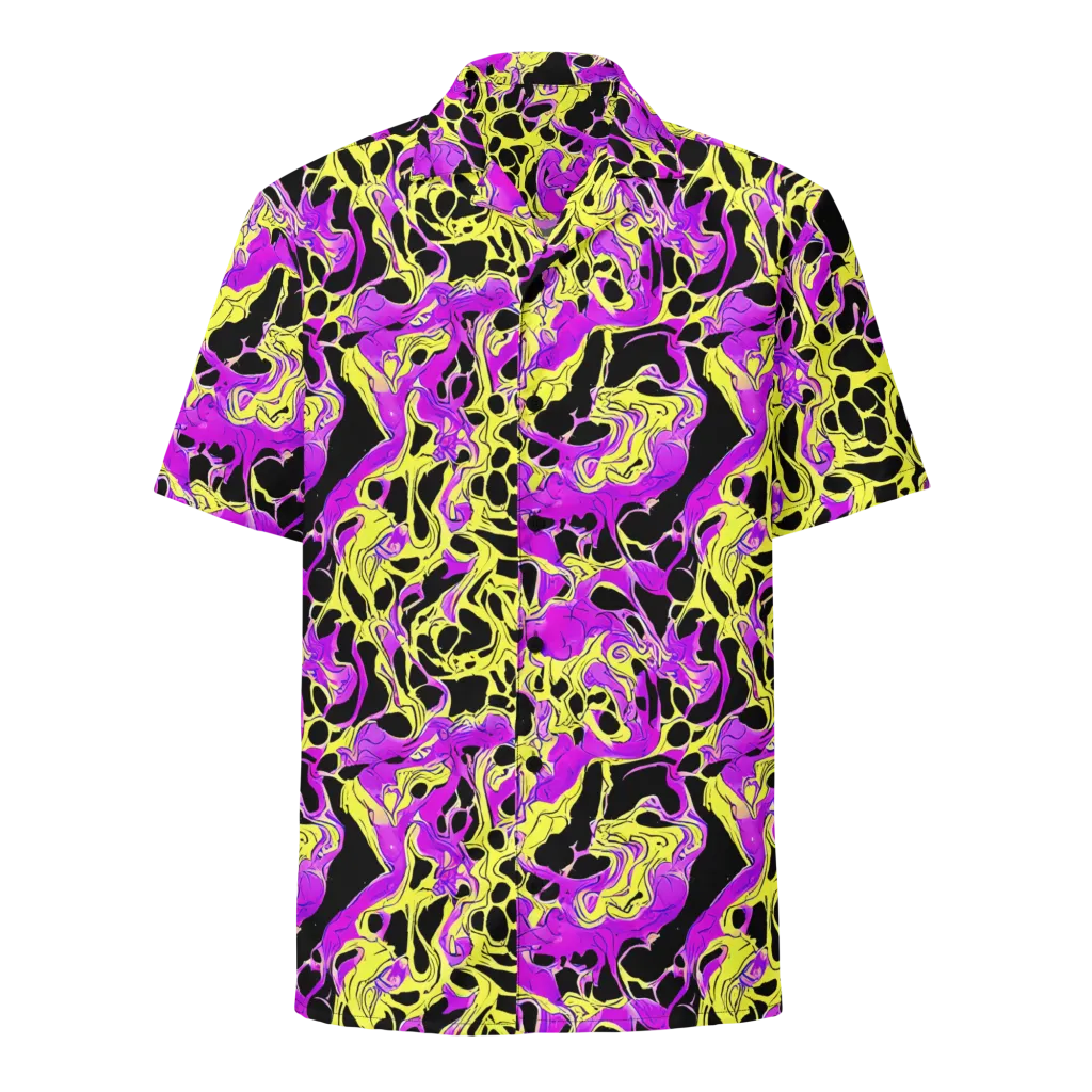 Blacklight Swirl on Button Shirt — Front
