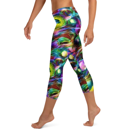 Psychedelic Velvet on a Capri Leggings