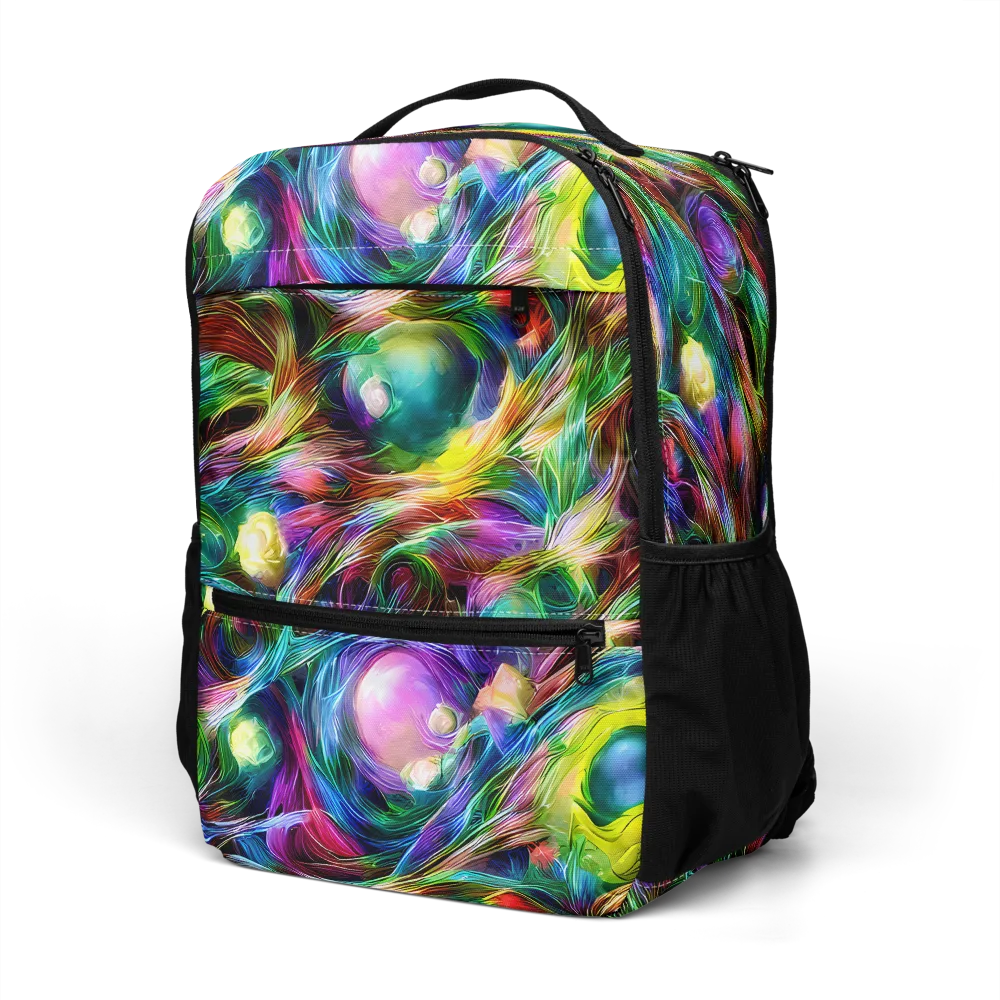 Psychedelic Velvet on Utility Backpack — Left Front