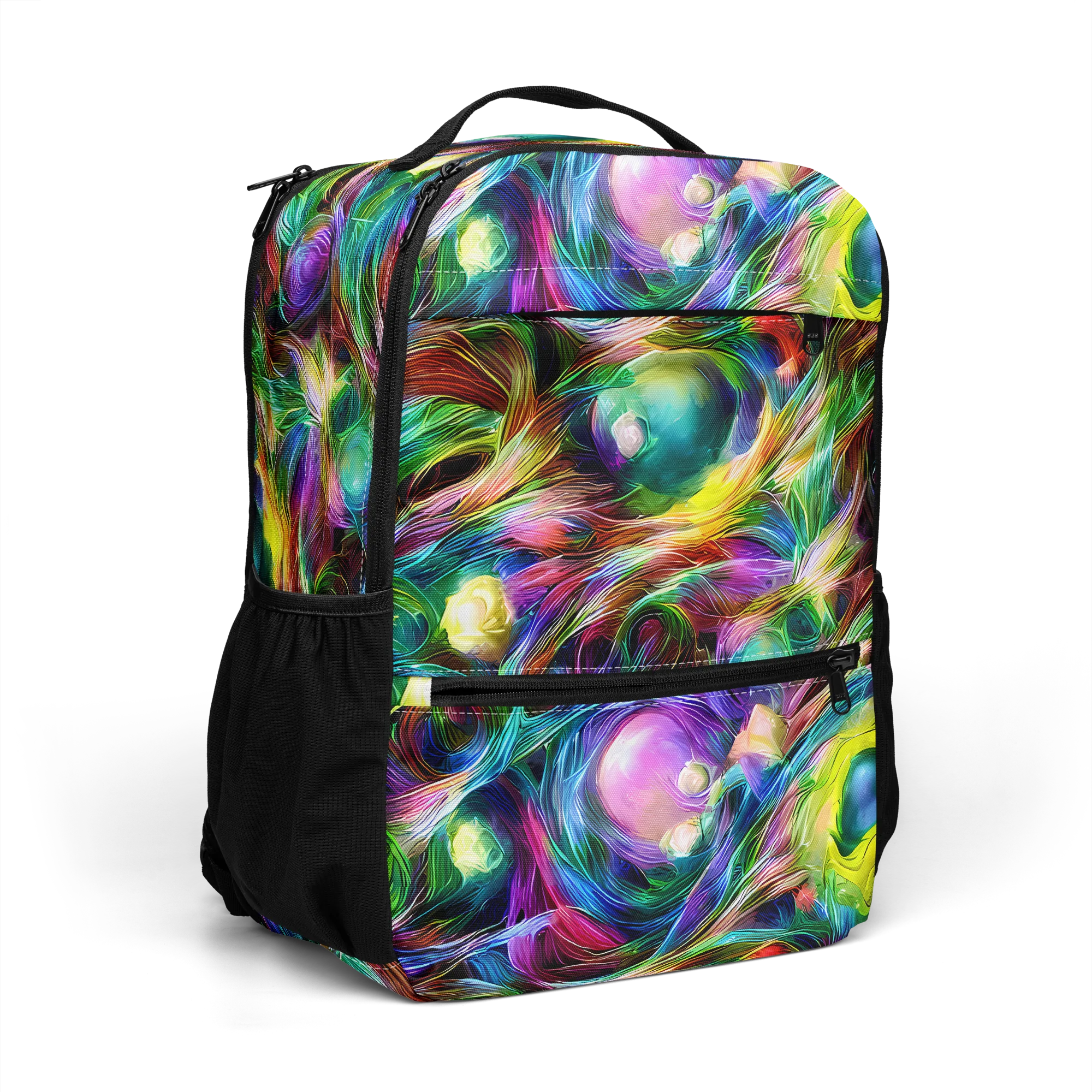 Psychedelic Velvet on Utility Backpack — Right Front