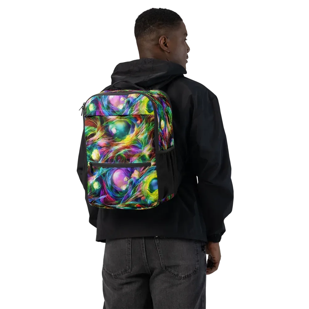 Psychedelic Velvet on Utility Backpack — Back