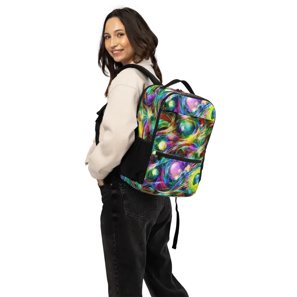 Psychedelic Velvet on Utility Backpack — Back