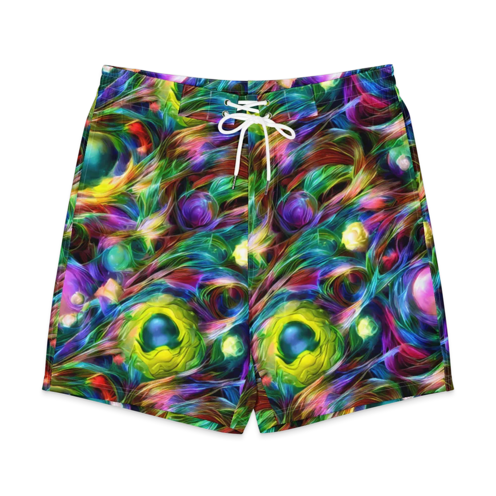 Psychedelic Velvet on Men's Board Shorts — Front