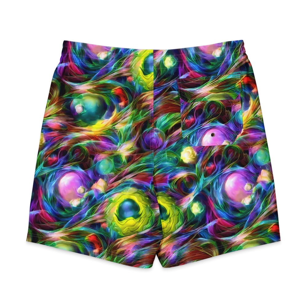 Psychedelic Velvet on Men's Board Shorts — Back