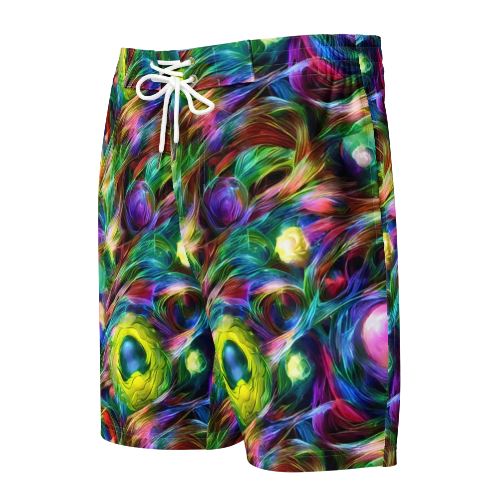Psychedelic Velvet on Men's Board Shorts — Front