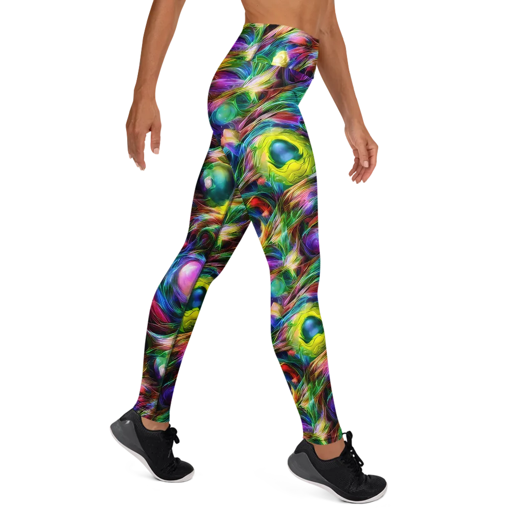 Psychedelic Velvet on Yoga Leggings — Right