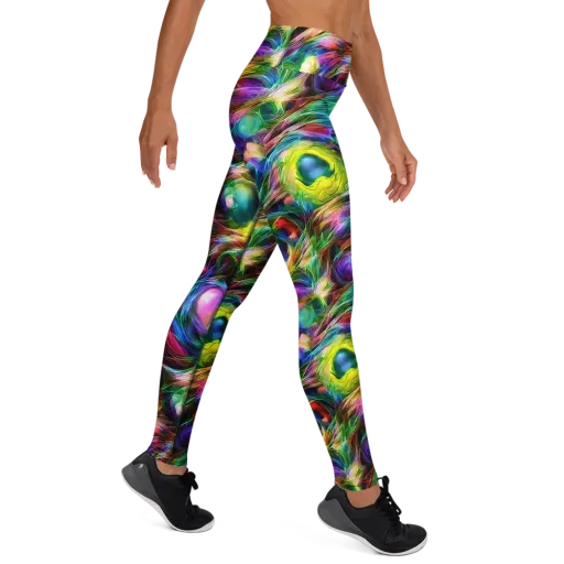 Psychedelic Velvet on a Yoga Leggings