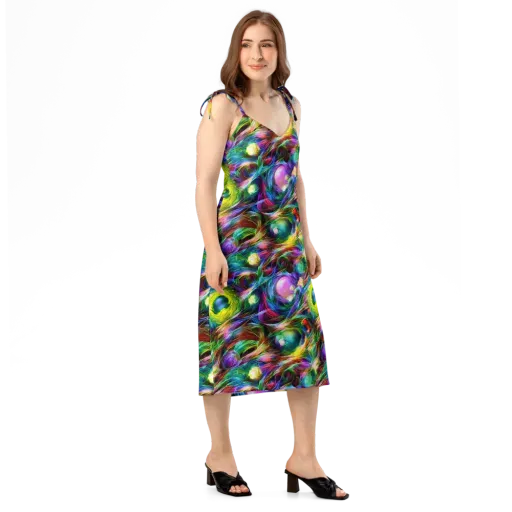 Psychedelic Velvet on a Slip Dress