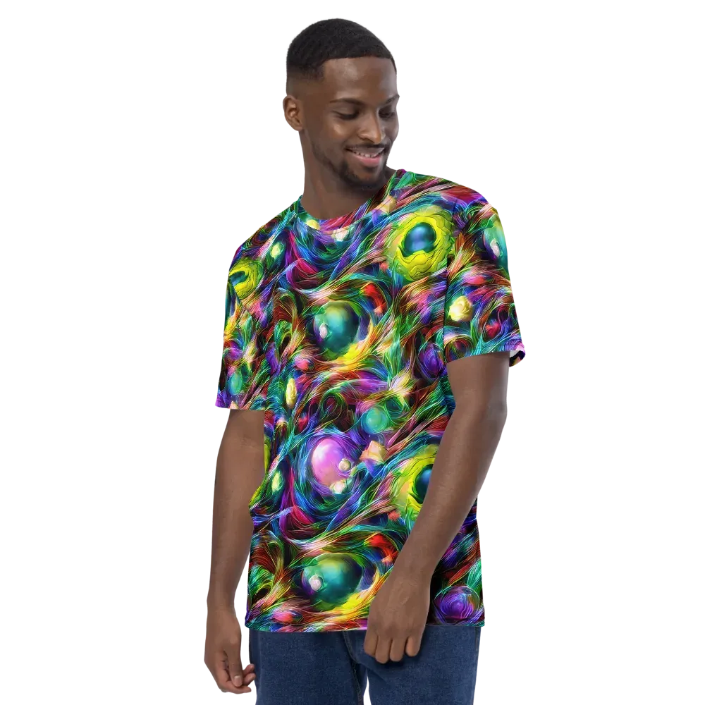 Psychedelic Velvet on Men's Crew Neck T-Shirt — Left