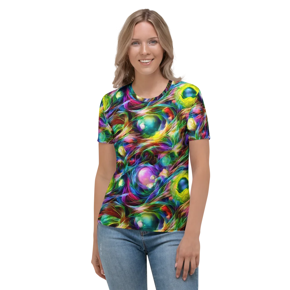 Psychedelic Velvet on Women's Crew Neck T-Shirt — Front