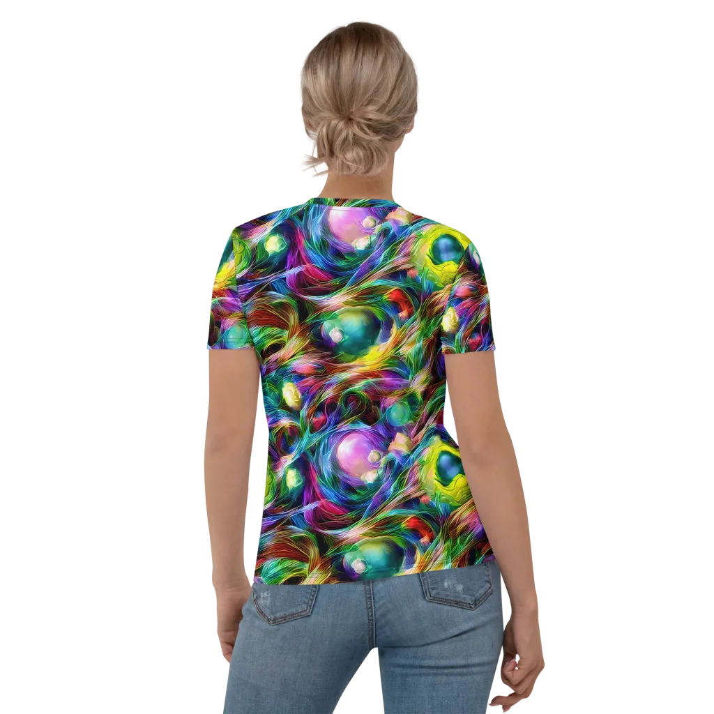 Psychedelic Velvet on Women's Crew Neck T-Shirt — Back