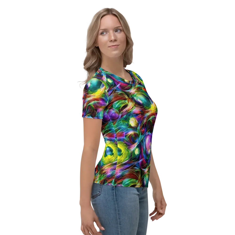 Psychedelic Velvet on Women's Crew Neck T-Shirt — Right