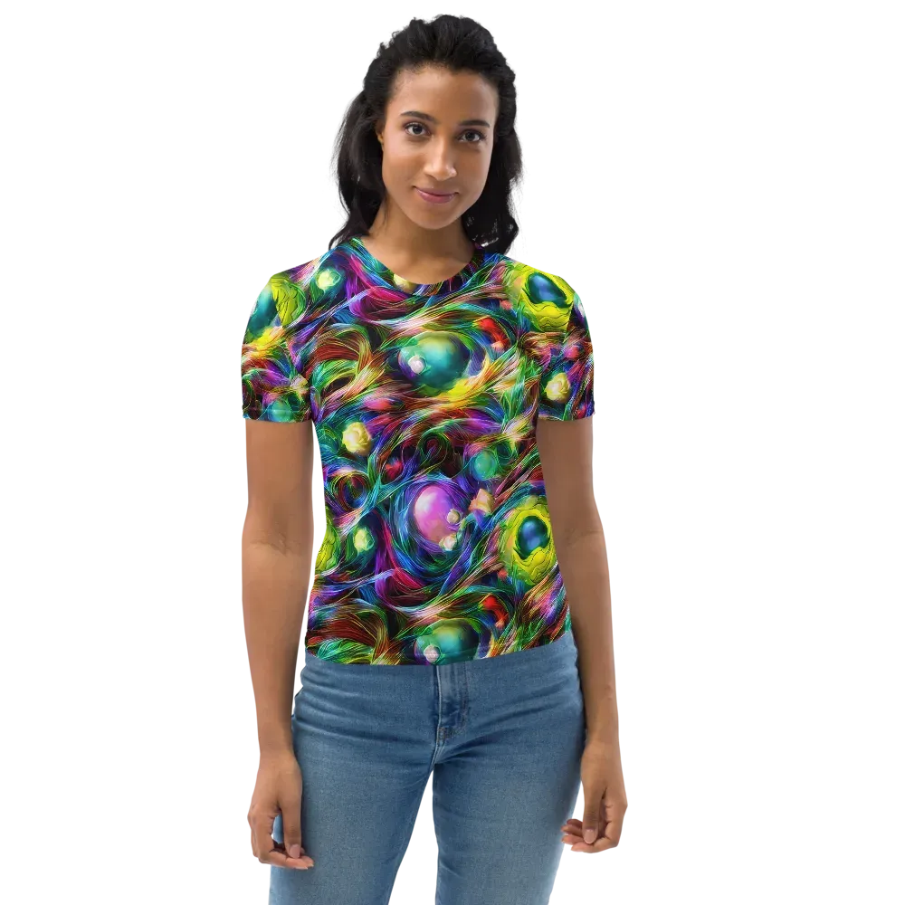 Psychedelic Velvet on Women's Crew Neck T-Shirt — Front