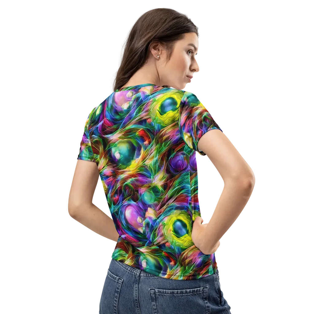 Psychedelic Velvet on Women's Crew Neck T-Shirt — Back