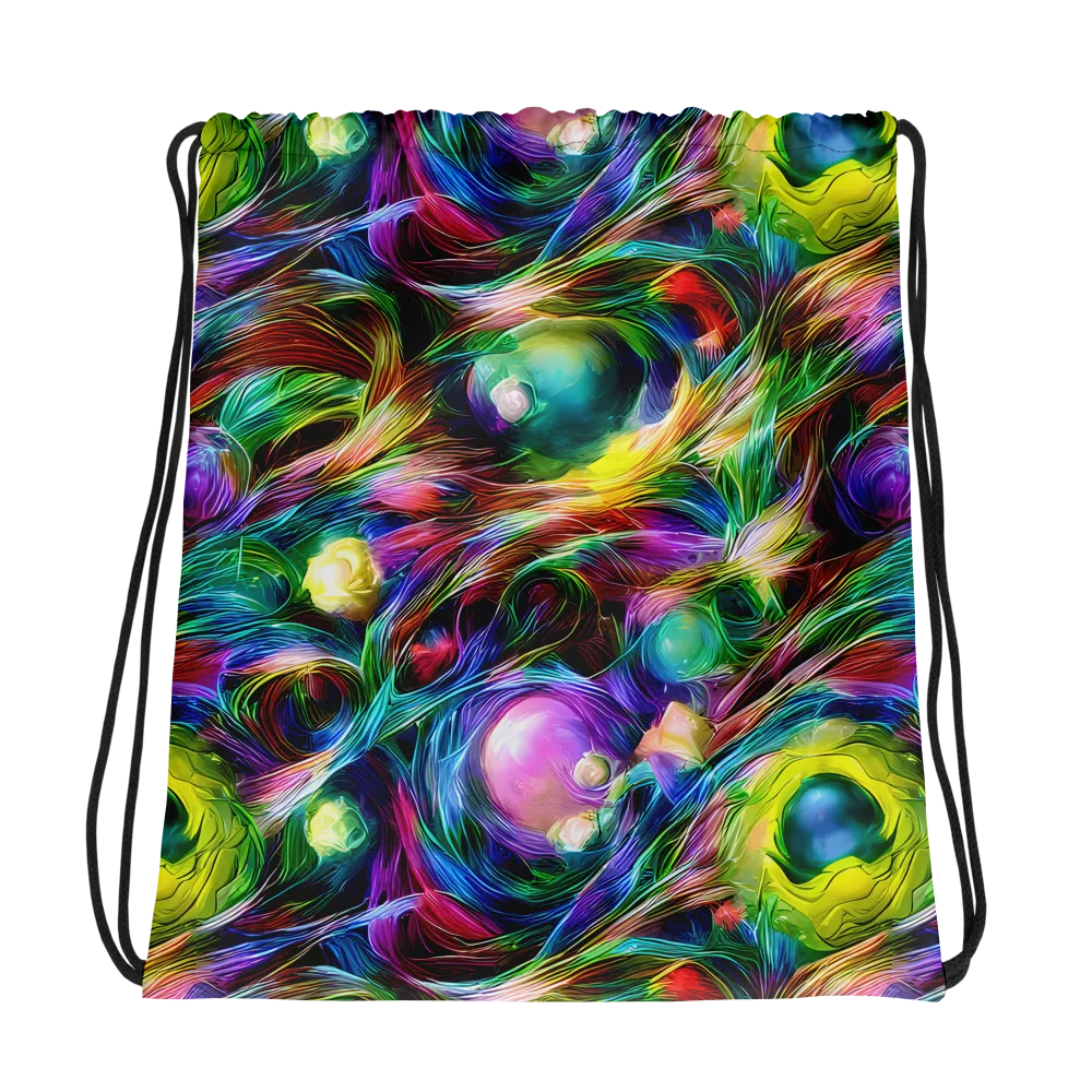 Psychedelic Velvet on Drawstring Bag — Photo