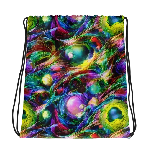 Psychedelic Velvet on a Drawstring Bag