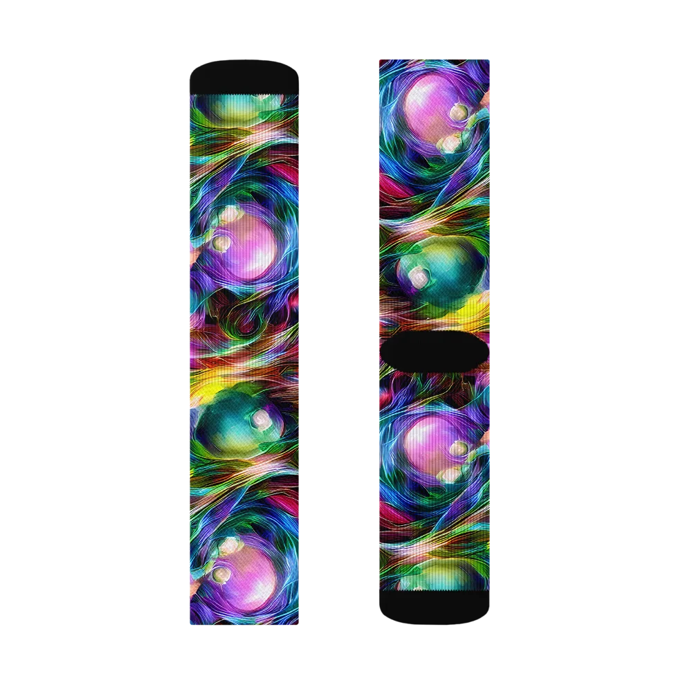 Psychedelic Velvet on Socks — Right Sock