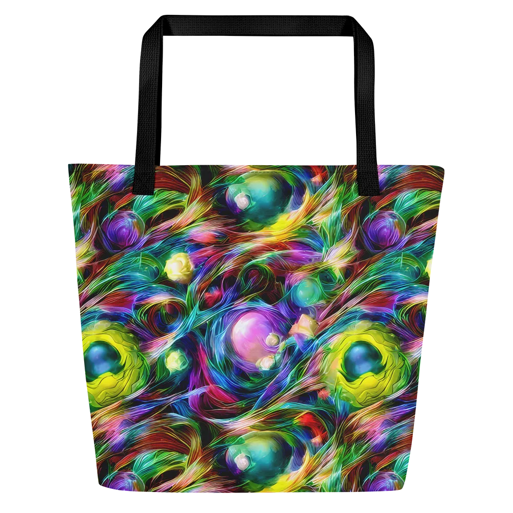 Psychedelic Velvet on Large Tote Bag W/ Pocket — Front