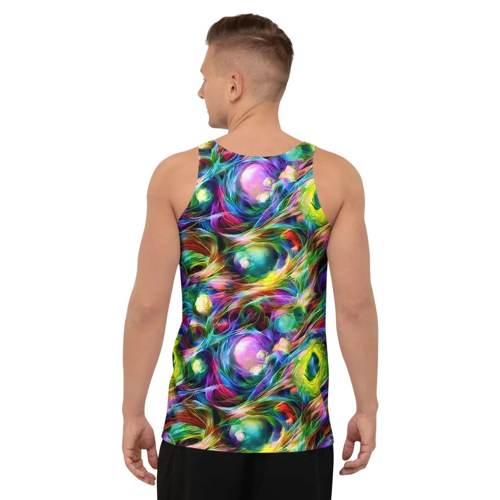 Psychedelic Velvet on Men's Tank Top — Back