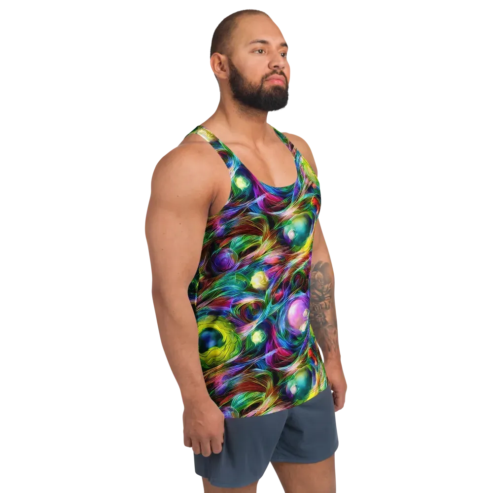 Psychedelic Velvet on Men's Tank Top — Right Front