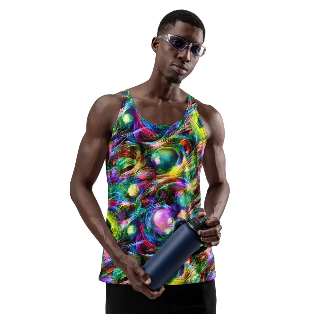 Psychedelic Velvet on Men's Tank Top — Front