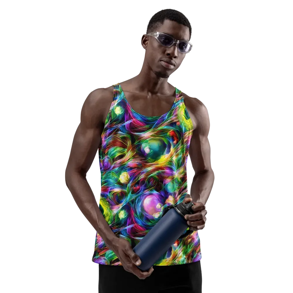 Psychedelic Velvet on Men's Tank Top — Front