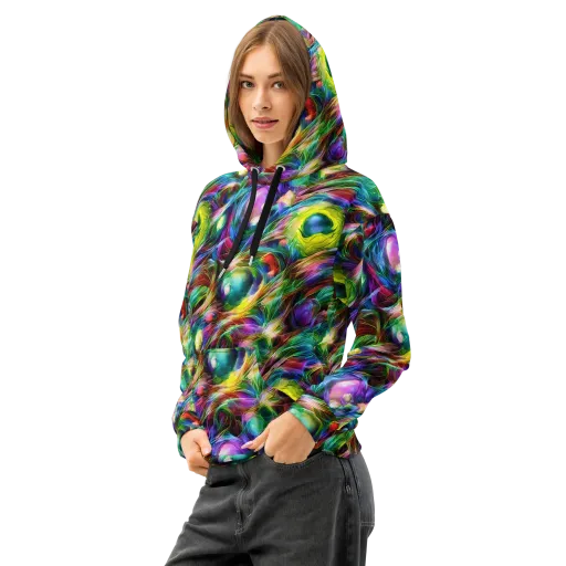 Psychedelic Velvet on a Cotton Hoodie