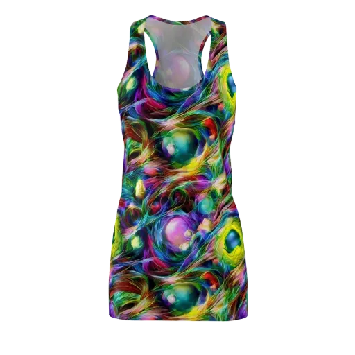 Psychedelic Velvet on a Racerback Dress