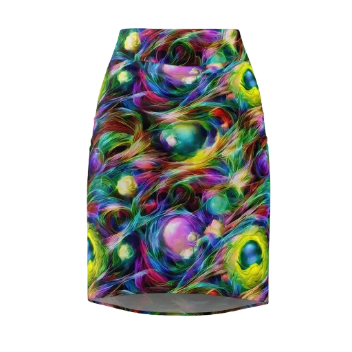 Psychedelic Velvet on a Pencil Skirt