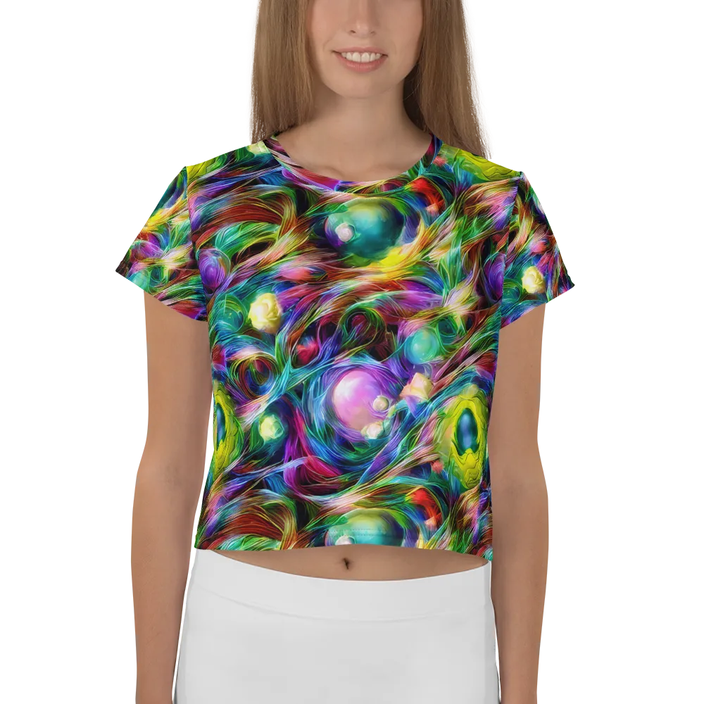Psychedelic Velvet on Crop Tee — Front