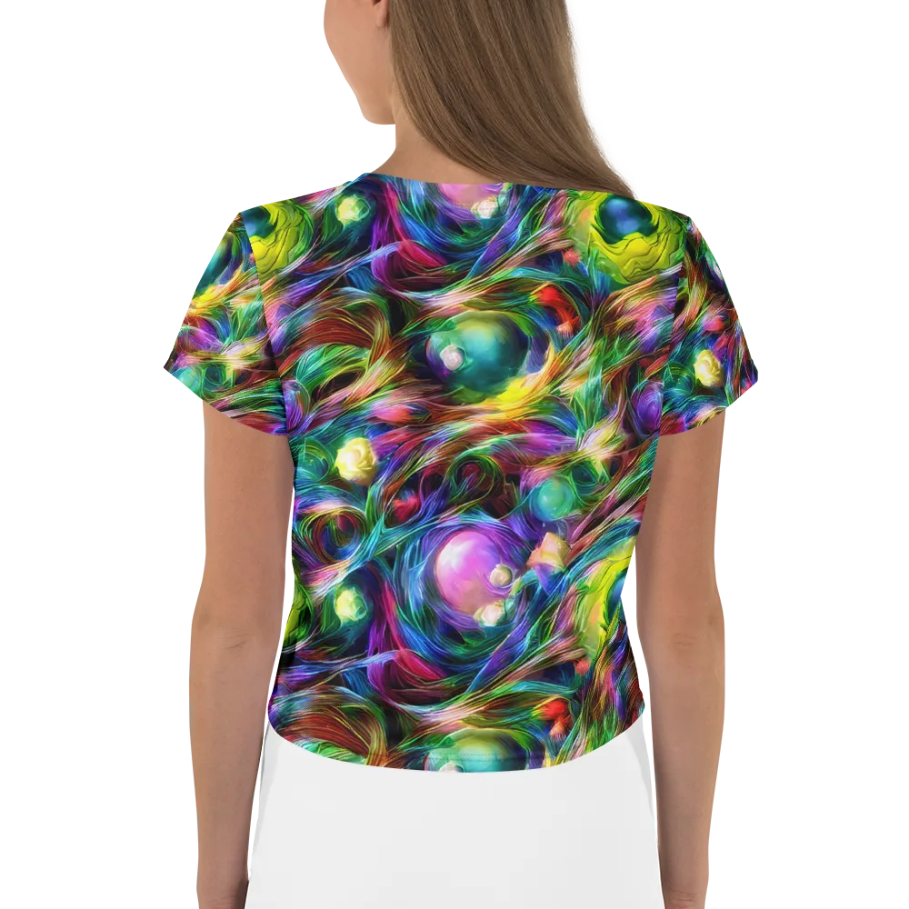 Psychedelic Velvet on Crop Tee — Back